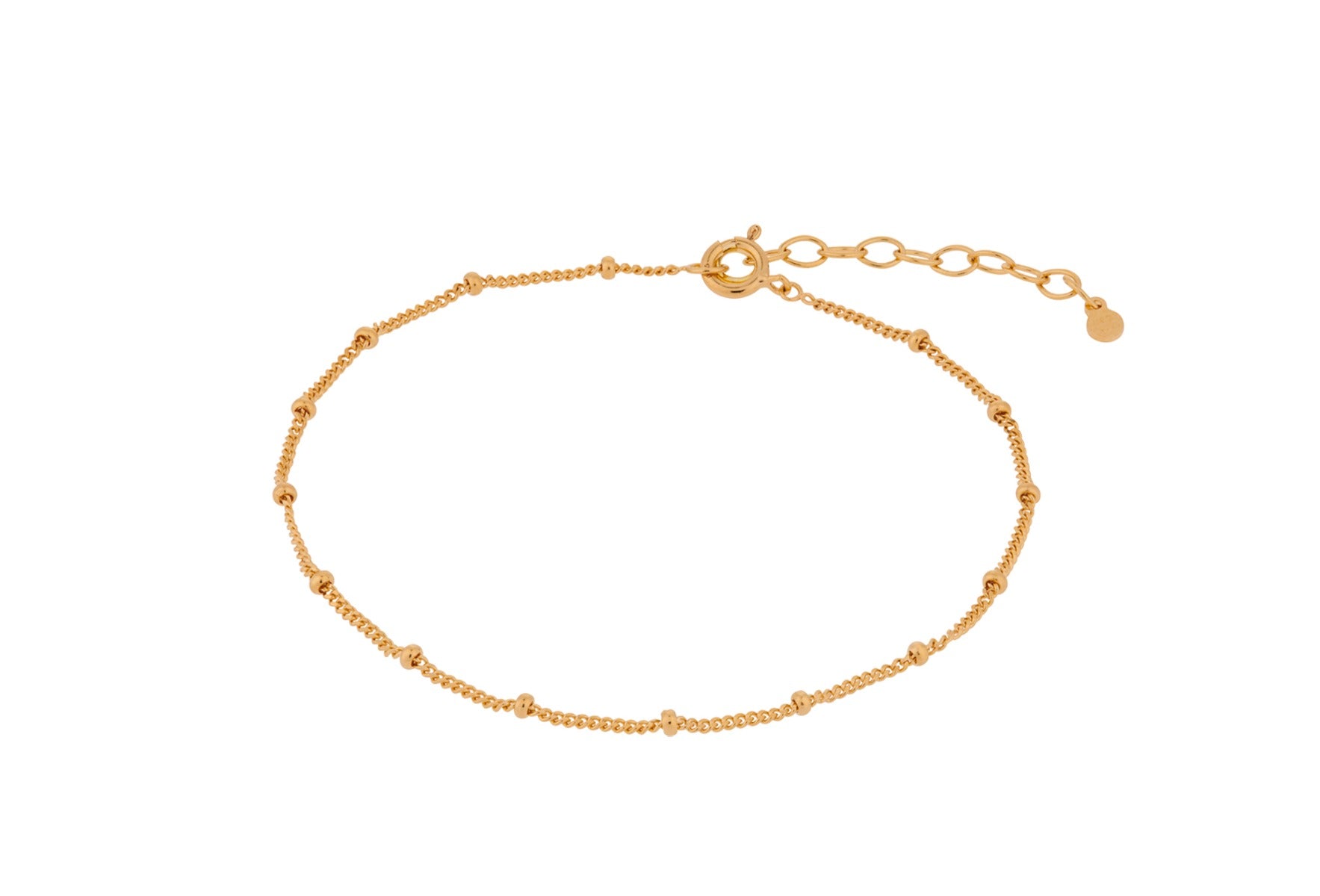 Pernille Corydon Solar ankelkæde, guld - 23-26 cm. - Bahne